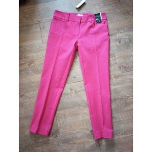 NWT New York & Company Bright Pink Slim Leg Ankle Audrey Pant Stretch Petite 2